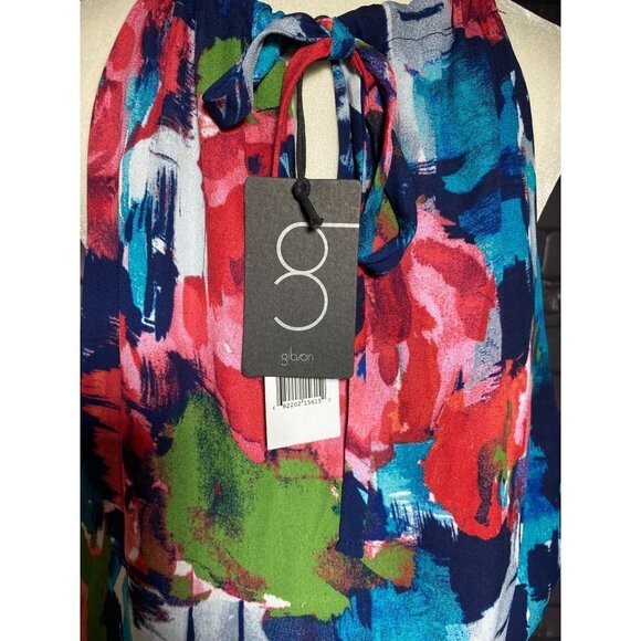 NWT Gibson X International Women's Day Flowy Floral Halter Midi Sundress L - Picture 4 of 8